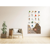 Educatief wallposter als sticky muursticker met arabische letters voor profeten muursticker